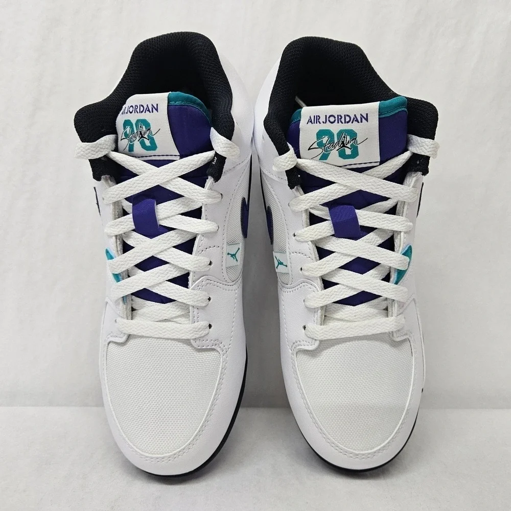 Jordan‎ Stadium 90 Low TD Football Cleats HQ0210-105 White Purple Men Size 11